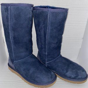 Ugg Australia Tall Boots Size 7 Blue Sheepskin